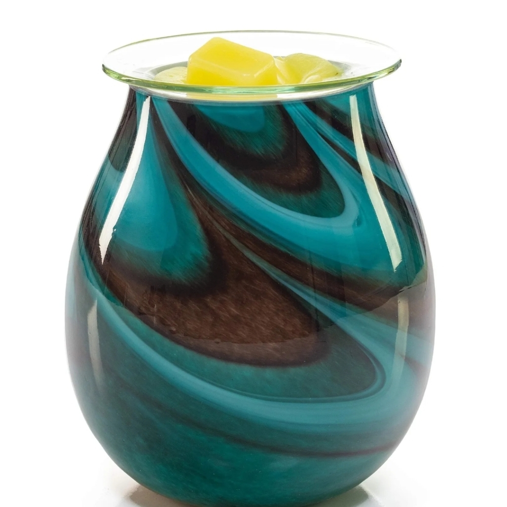 VP Home Lamp Wall Plug-in Wax Warmer for Scented Wax Viridian Swirl Radiant Art
